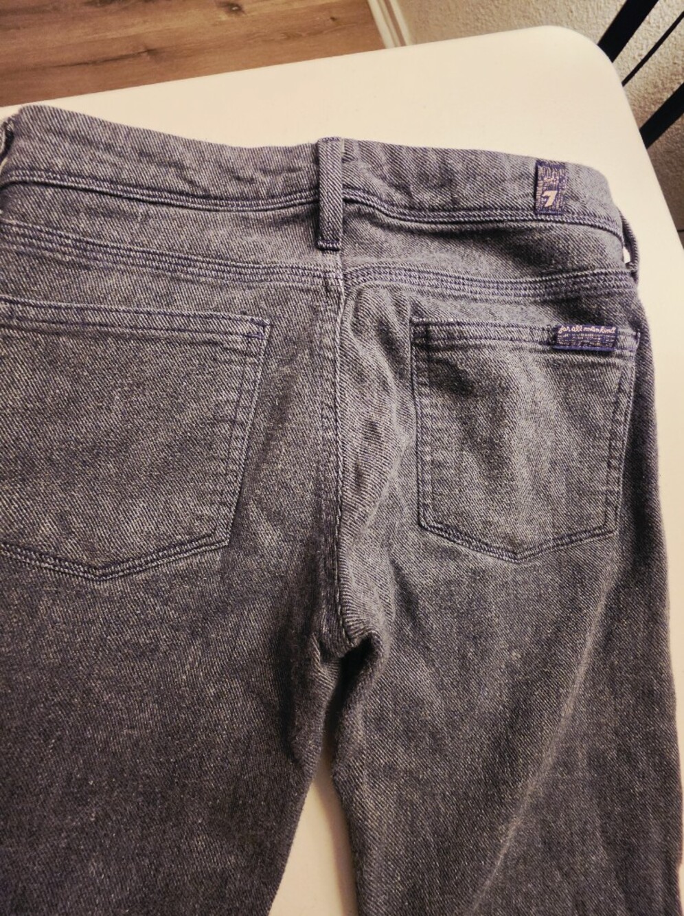 7 For All Mankind Black Flare Jeans - Picture 10 of 11